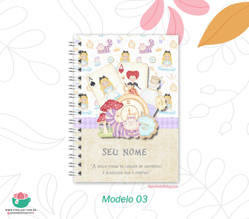 Cole O Alice Caderno Capa Dura Pink Lady