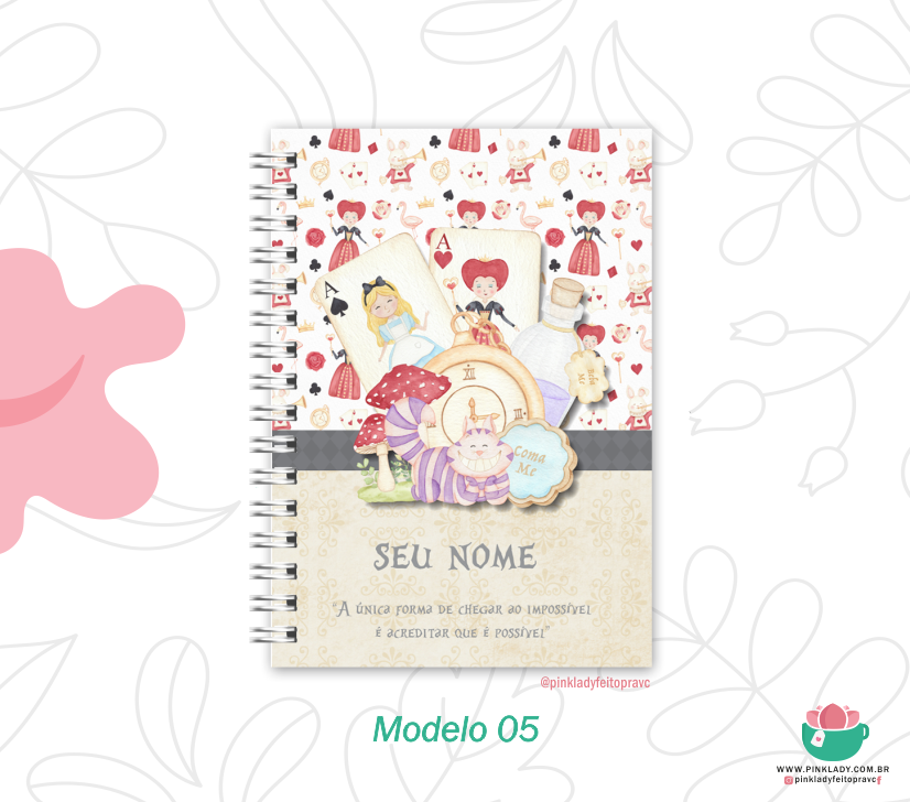 Cole O Alice Caderno Capa Dura Pink Lady