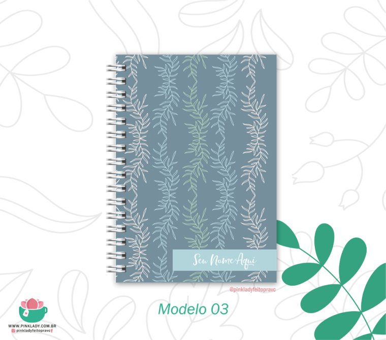 Cole O Nature Azul Caderno Capa Dura Pink Lady